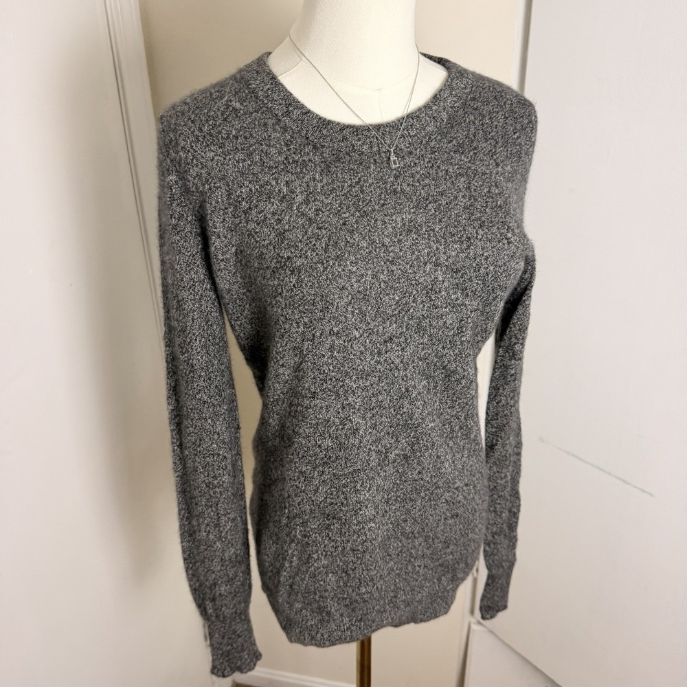 White Warren 100% Cashmere Gray Knit Sweater Women's Sz Small